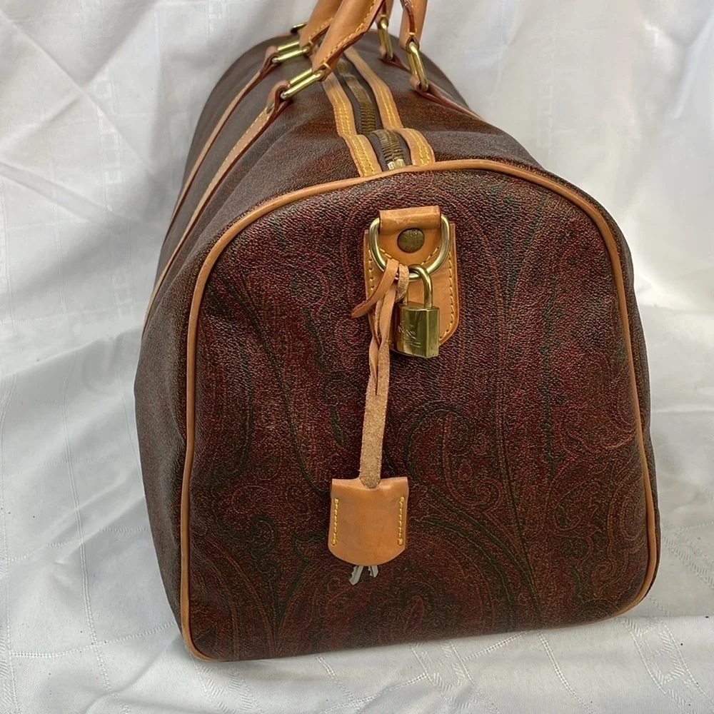 Etro Paisley Large Travel Duffel Duffle Bag Carryon